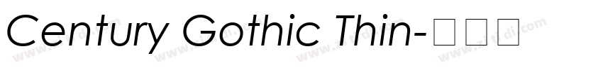 Century Gothic Thin字体转换